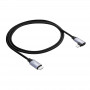 Kabel USB-C – Lightning w oplocie z wtykiem kątowym Akyga AK-USB-56, USB 2.0, 30 W, 1 m, czarny