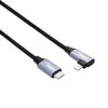 Kabel USB-C – Lightning w oplocie z wtykiem kątowym Akyga AK-USB-56, USB 2.0, 30 W, 1 m, czarny