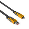 Kabel 4w1 w oplocie Akyga AK-USB-57 USB-A/USB-C – USB-C/Lightning, USB 2.0, 65 W, 1 m, szary