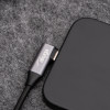 Kabel USB-C – USB-C w oplocie z wtykiem kątowym Akyga AK-USB-54, USB 2.0, 60 W, 1 m, czarny