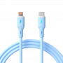 Akyga AK-USB-72 kabel silikonowy USB-C do Lightning, USB 2.0, 30 W, 1 m, niebieski