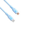 Akyga AK-USB-72 kabel silikonowy USB-C do Lightning, USB 2.0, 30 W, 1 m, niebieski