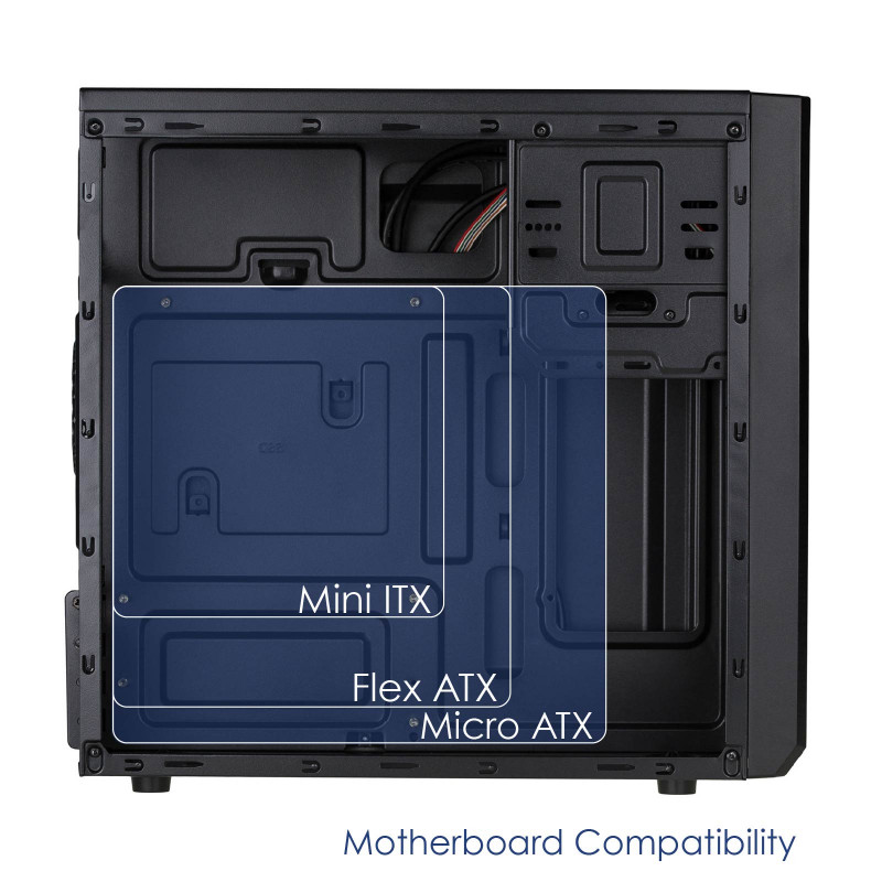 Obudowa Micro ATX Akyga AK17BK, 2x USB 3.0, bez zasilacza, czarna