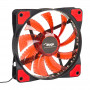 Akyga AW-12E-BR wentylator obudowy 120 mm, 33 czerwone diody LED, Molex, czarny