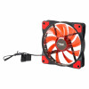 Akyga AW-12E-BR wentylator obudowy 120 mm, 33 czerwone diody LED, Molex, czarny