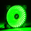 Akyga AW-12E-BG wentylator obudowy 120 mm, 33 zielone diody LED, Molex, czarny