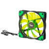 Akyga AW-12E-BG wentylator obudowy 120 mm, 33 zielone diody LED, Molex, czarny