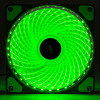 Akyga AW-12E-BG wentylator obudowy 120 mm, 33 zielone diody LED, Molex, czarny