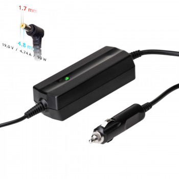 Akyga AK-ND-35 samochodowy zasilacz do laptopa 19 V / 4,74 A, 90 W, 4,8 x 1,7 mm, do laptopów HP