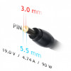 Akyga AK-ND-37 samochodowy zasilacz do laptopa 19 V / 4,74 A, 90 W, 5,5 x 3,0 mm + pin, do laptopów Samsung