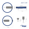 Bateria litowa Akyga AKY1109 CR2032 HP2B 3 V 210 mAh z 2 pinami, rozstaw 15,2 mm (THT)