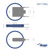 Bateria litowa Akyga AKY1086 CR2032 PP3A 3 V 210 mAh z 3 pinami, raster 4 mm (THT)