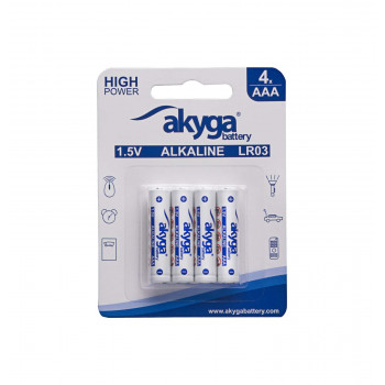 Bateria alkaliczna Akyga AKY1971 AAA LR03 1,5 V 1300 mAh, 4 szt. (Blister)