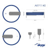 Bateria litowa Akyga AKY1140 CR2032 HP2D 3 V 210 mAh z 2 pinami, rozstaw 20 mm