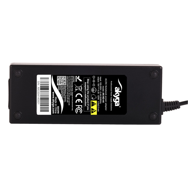 Akyga AK-ND-44 zasilacz do laptopa 19 V / 6,3 A, 120 W, 5,5 x 2,5 mm, 1,2 m