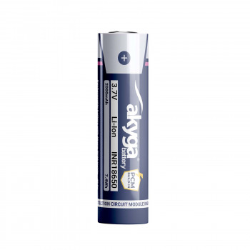 Akyga AKY2457 INR18650-20M akumulator litowo-jonowy 18650 3,7 V 2000 mAh z zabezpieczeniem PCM