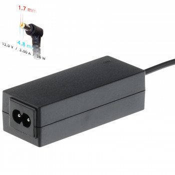 Akyga AK-ND-49 zasilacz do laptopa 12 V / 3,0 A, 36 W, 4,8 x 1,7 mm, 1,2 m, do laptopów ASUS