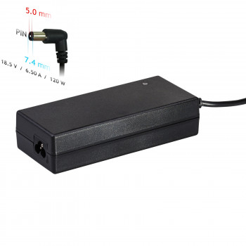 Akyga AK-ND-46 zasilacz do laptopa 18,5 V / 6,5 A, 120 W, 7,4 x 5,0 mm + pin, 1,2 m, do laptopów HP