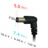 Akyga AK-ND-46 zasilacz do laptopa 18,5 V / 6,5 A, 120 W, 7,4 x 5,0 mm + pin, 1,2 m, do laptopów HP