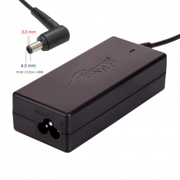 Akyga AK-ND-68 zasilacz do laptopa 19,5 V / 2,31 A, 45 W, 4,5 x 3,0 mm + pin, 1,2 m, do laptopów Dell