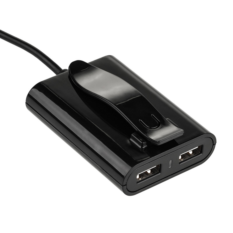 Ładowarka samochodowa 12/24V Akyga AK-CH-10 45W 4x USB-A 5V / 9A modularna czarna