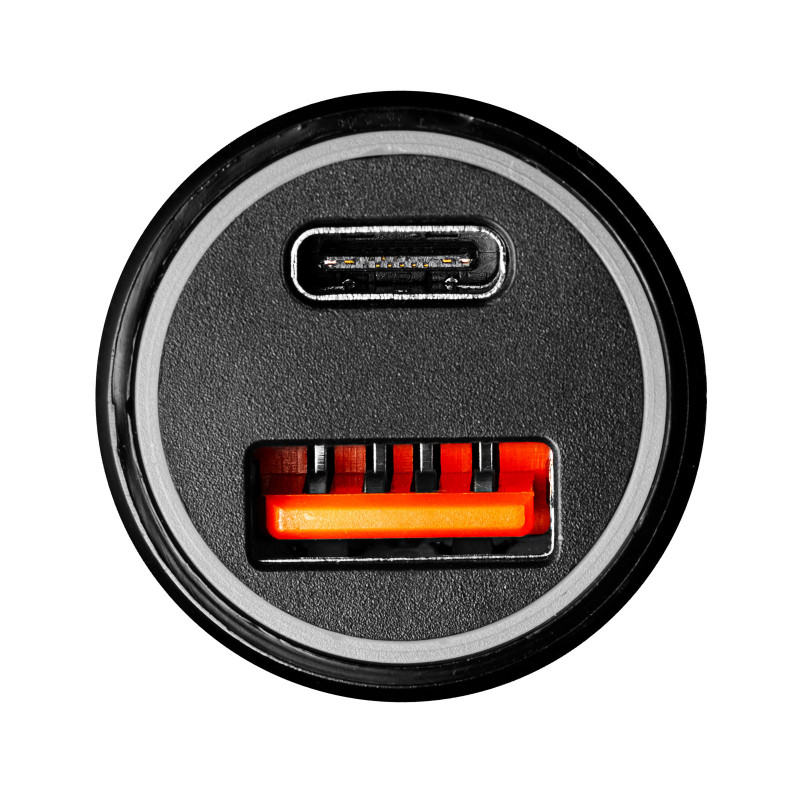 Ładowarka samochodowa 12/24V Akyga AK-CH-16 36W USB-A + USB-C PD Quick Charge 3.0 5-12V / 1.5-3A czarna