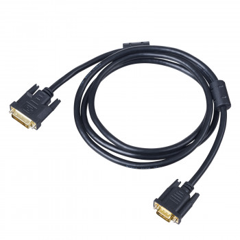 Kabel Akyga AK-AV-03 DVI-I 24+5 wtyk – VGA wtyk z filtrem ferrytowym, 1,8 m, czarny