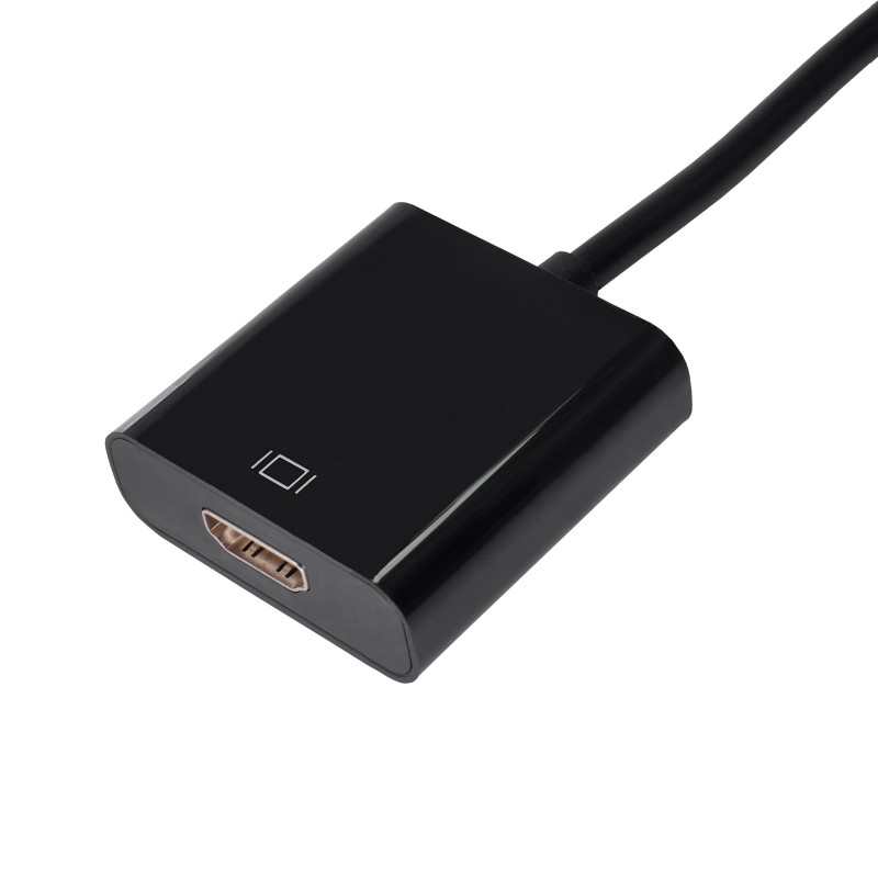 Adapter konwerter z kablem Akyga AK-AD-11 DisplayPort wtyk – HDMI gniazdo, 15 cm, czarny