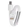 Akyga AK-AD-34 kabel USB w formie opaski, micro USB-B (m) / USB-A, USB 2.0, 23 cm, biały