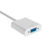 Akyga AK-AD-39 kabel adapter Mini DisplayPort (M) na VGA (F), 15 cm, biały