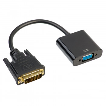 Akyga AK-AD-50 adapter z kablem DVI-D 24+1 (wtyk) – VGA (gniazdo), 15 cm