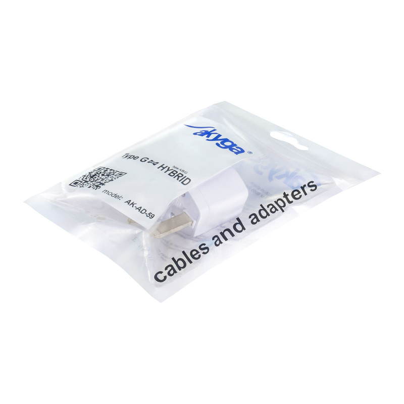 Akyga AK-AD-59 adapter podróżny US / AU / EU – UK, 250 V, 10 A, biały