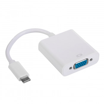 Akyga AK-AD-55 adapter z kablem USB-C (wtyk) – VGA (gniazdo), Full HD, 15 cm