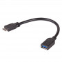 Akyga AK-AD-30 adapter OTG z kablem USB-A 3.0 (gniazdo) – Micro-USB 3.0 (wtyk), 15 cm, czarny