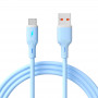 Akyga AK-USB-63 kabel USB-A (m) / USB-C (m), USB 2.0, 18W, 1 m, niebieski, silikonowy