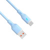 Akyga AK-USB-63 kabel USB-A (m) / USB-C (m), USB 2.0, 18W, 1 m, niebieski, silikonowy