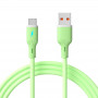 Akyga AK-USB-64 kabel USB-A (m) / USB-C (m), USB 2.0, 18W, 1 m, zielony, silikonowy