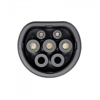Wtyczka Type 2 (IEC 62196-2) do ładowania samochodów elektrycznych Akyga AK-SC-E04, żeńska, 1-fazowa, 32 A, niebieska