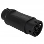 Adapter do ładowania samochodów elektrycznych Akyga AK-SC-E09 Type 1 (J1772) gniazdo – Type 2 (IEC 62196-2) wtyk, 1-fazowy, 32 A, czarny