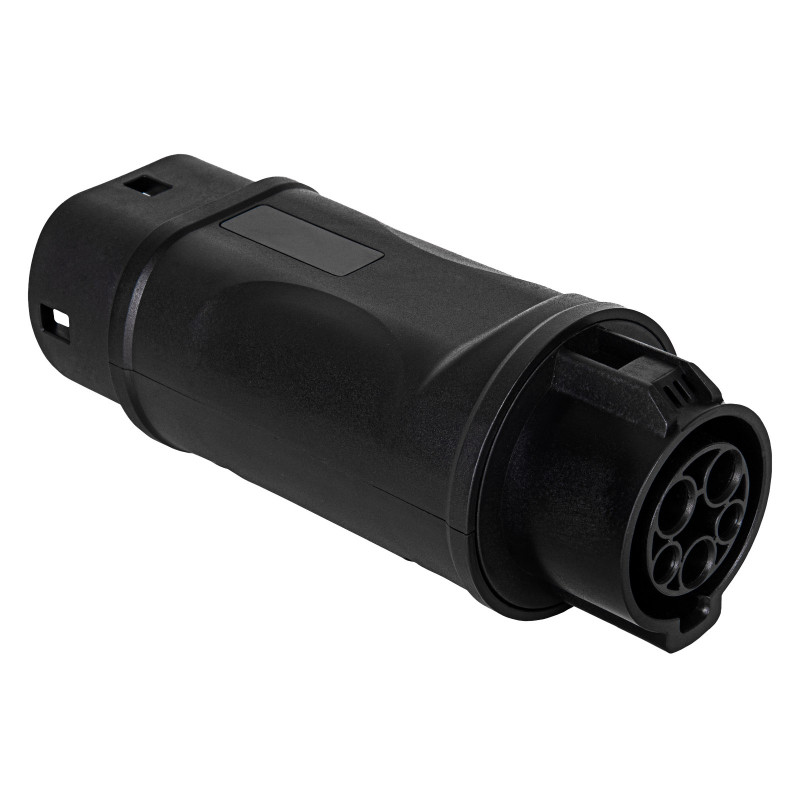 Adapter do ładowania samochodów elektrycznych Akyga AK-SC-E09 Type 1 (J1772) gniazdo – Type 2 (IEC 62196-2) wtyk, 1-fazowy, 32 A, czarny