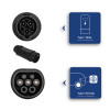 Adapter do ładowania samochodów elektrycznych Akyga AK-SC-E09 Type 1 (J1772) gniazdo – Type 2 (IEC 62196-2) wtyk, 1-fazowy, 32 A, czarny