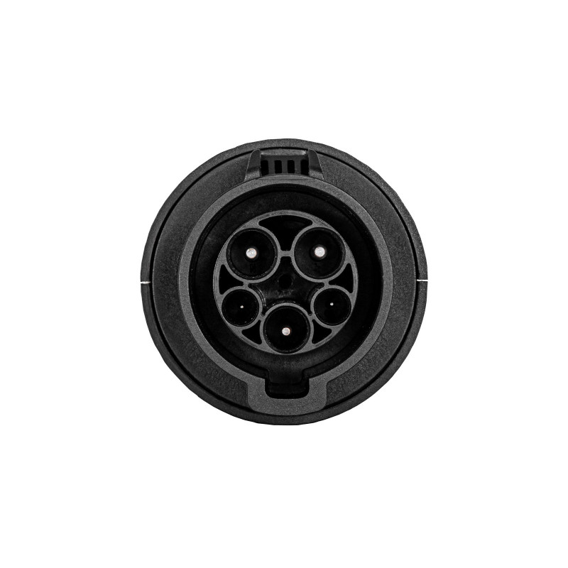 Adapter do ładowania samochodów elektrycznych Akyga AK-SC-E09 Type 1 (J1772) gniazdo – Type 2 (IEC 62196-2) wtyk, 1-fazowy, 32 A, czarny