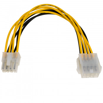 Akyga AK-CA-08 EPS 8-pin (4+4) przedłużacz zasilania, 8-pin (F) do 8-pin (M), 20 cm