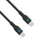 Akyga AK-USB-67 kabel USB-C (m) / USB-C (m), USB 2.0, 60W, 1 m, czarny, silikonowy