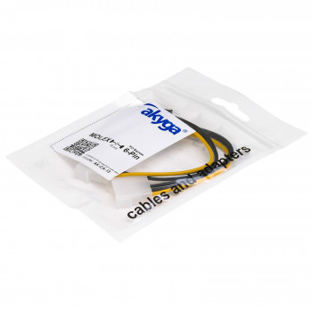 Akyga AK-CA-13 kabel adaptera zasilania 2x Molex (M) na PCIe 6-pin (F), 15 cm