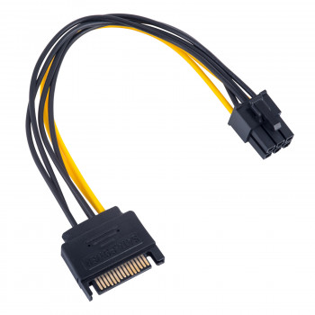 Akyga AK-CA-30 kabel adapter SATA Power (M) na PCIe 6-pin (F), 15 cm