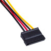 Akyga AK-CA-16 kabel rozdzielający Molex (M) na 2x SATA Power (F), 15 cm