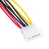 Akyga AK-CA-16 kabel rozdzielający Molex (M) na 2x SATA Power (F), 15 cm