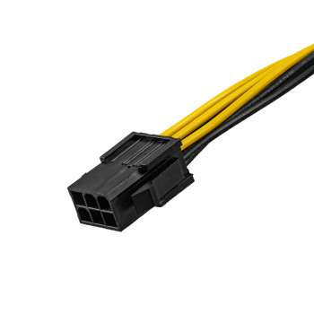Akyga AK-CA-07 kabel adaptera zasilania PCIe 6-pin (M) do PCIe 8-pin (6+2) (F), 20 cm