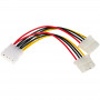 Akyga AK-CA-15 kabel rozdzielający zasilanie Molex (M) na 2x Molex (F), 15 cm